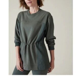 Athleta Triumph Crewneck Sweatshirt in Bali Green, Size XS
